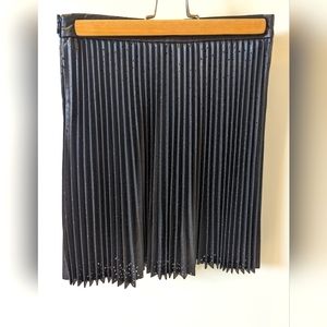 Club Monaco faux leather accordion skirt